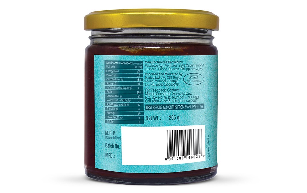 Coco Soul Coconut Spread Sea Salt    Glass Jar  265 grams